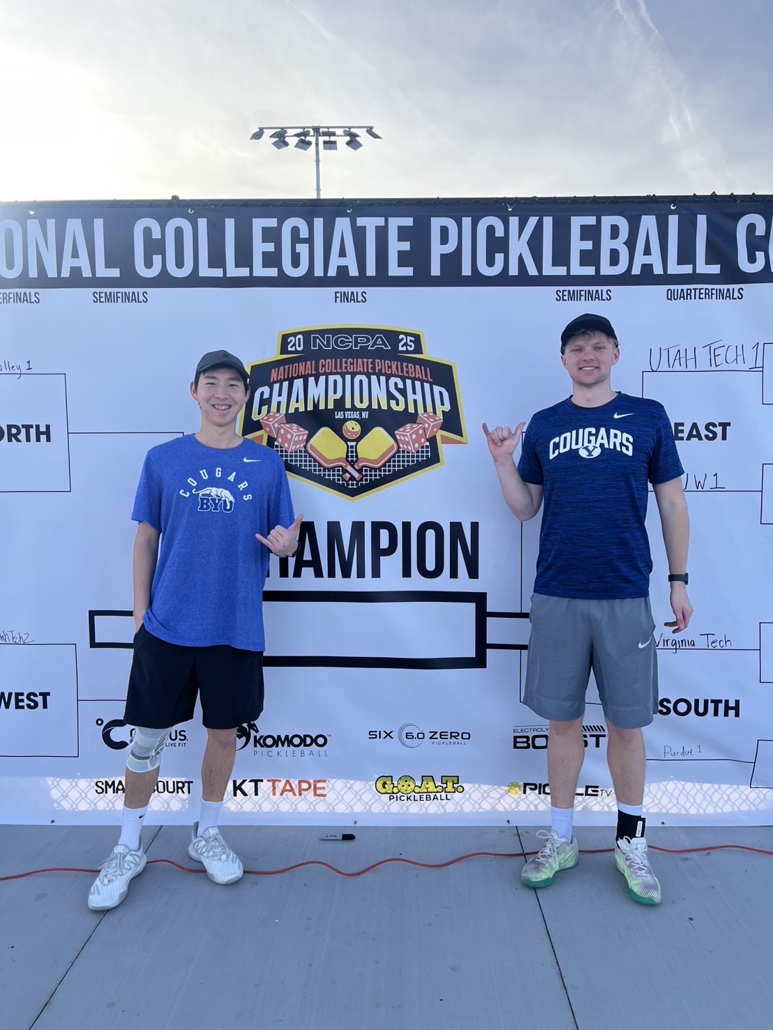 Howard and Josh at the National Collegiate Pickleball Championship