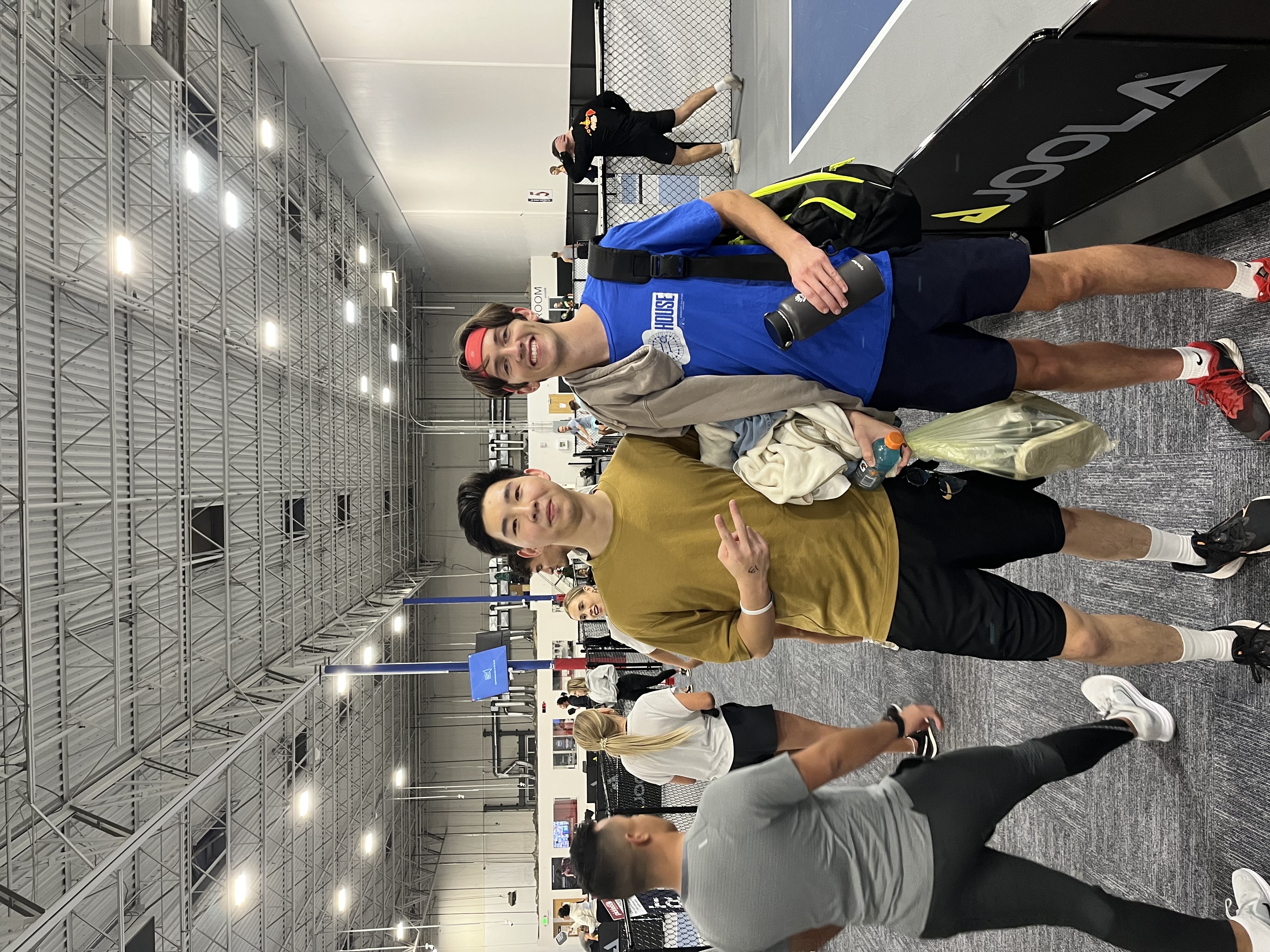 Howard connecting with the pickleball community