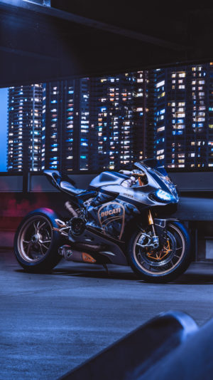 Stunning Black Ducati 1199 Panigale S Mobile Wallpaper